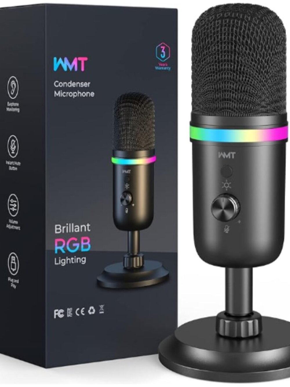 WMT USB Microphone - Condenser Gaming Microphone